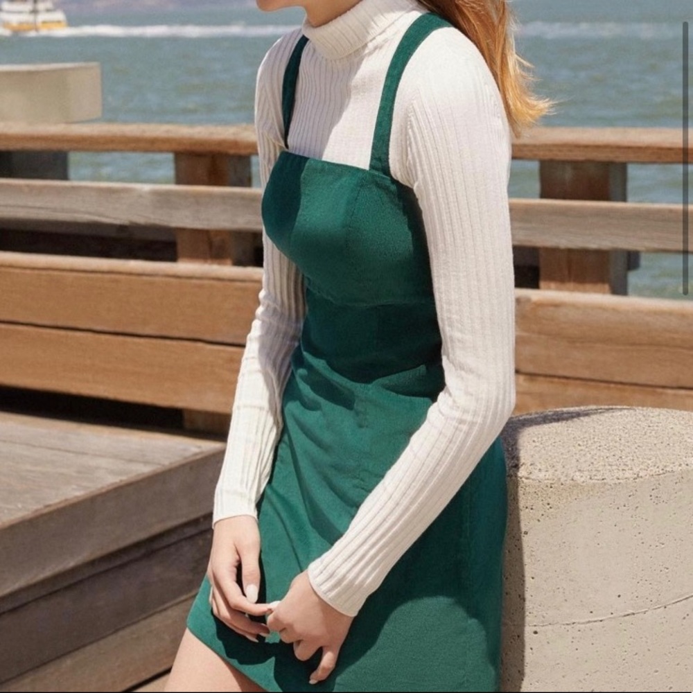 Urban Outfitters Green Torin Corduroy Dress